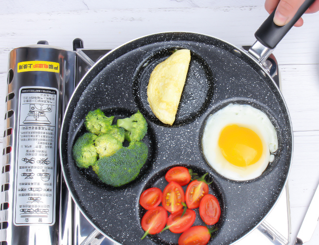 Egg Frying Pan Nonstick Pancake Pans 4-Cups Cookware Pancake Pan Egg Pan Suitable For Gas Stove Induction Cooker