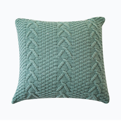 Coarse wool knitted cushion