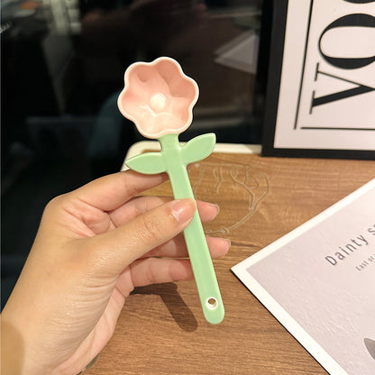 Cute Ceramic Flower Spoon