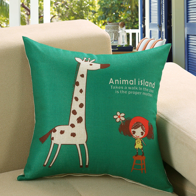 Printed sofa cushion cover