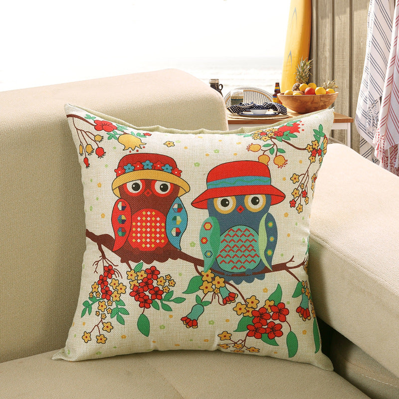 Printed sofa cushion cover