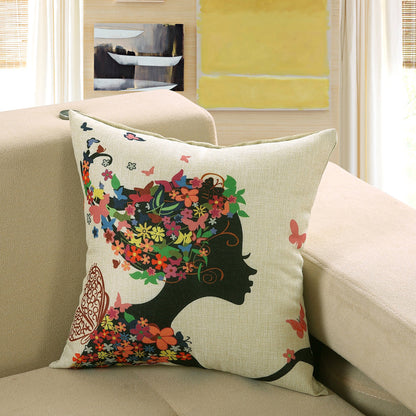 Printed sofa cushion cover