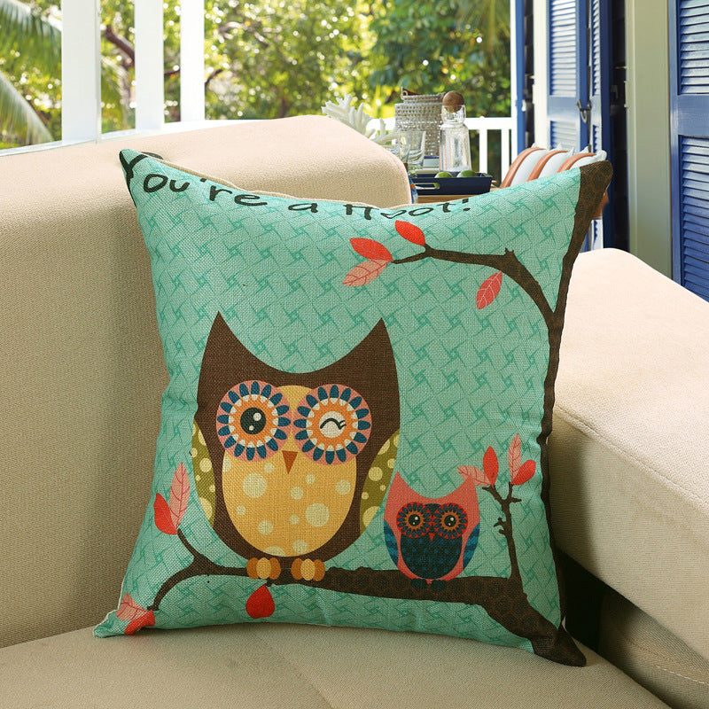 Printed sofa cushion cover