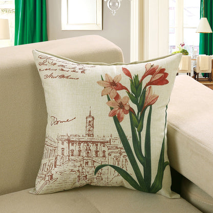 Printed sofa cushion cover