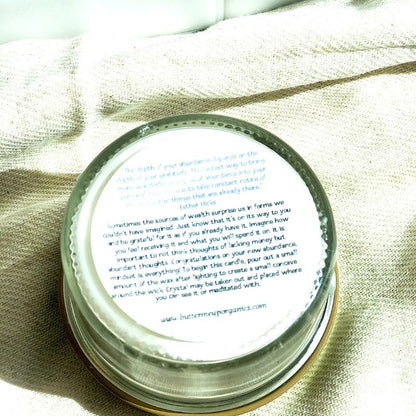 Abundance Ritual Intention Hand Poured Candle