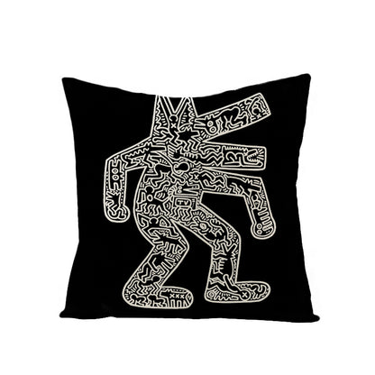 Trendy graffiti sofa cushion