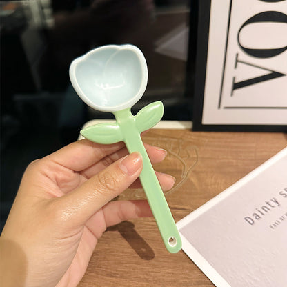 Cute Ceramic Flower Spoon