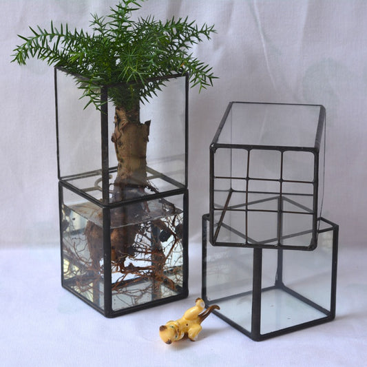 Vintage Glass Succulent Flower Pot Furnishings