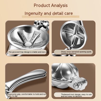 Chestnut Peeling Artifact Aluminum Alloy Chestnut Clip Multifunctional Shell Separator