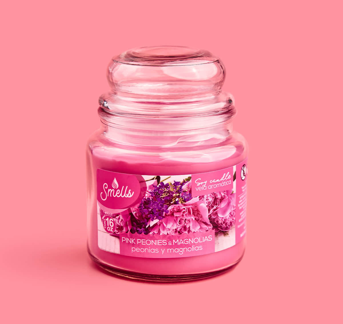 Pink Peonies & Magnolias Single Wick Scented Candle, 16 oz