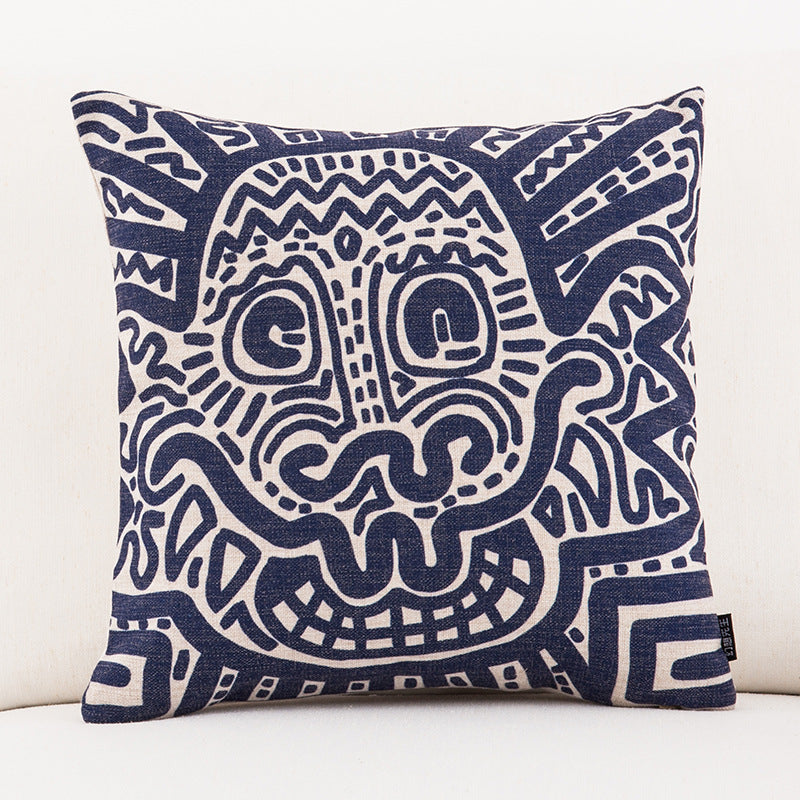 Trendy graffiti sofa cushion