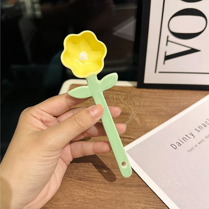 Cute Ceramic Flower Spoon