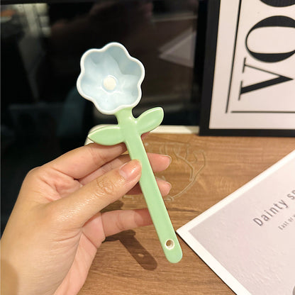 Cute Ceramic Flower Spoon