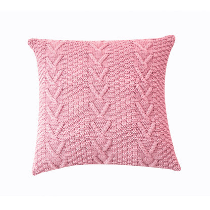 Coarse wool knitted cushion