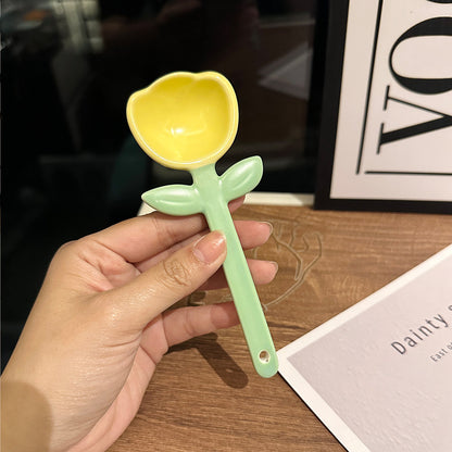 Cute Ceramic Flower Spoon