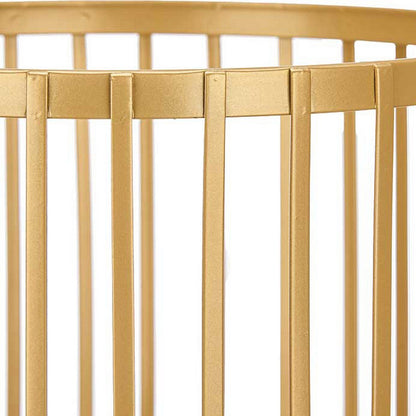 Set of planters 2 Pieces Bars Golden Metal