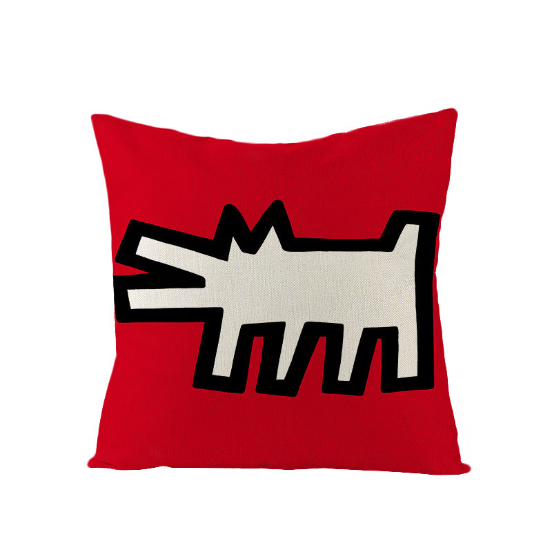 Trendy graffiti sofa cushion