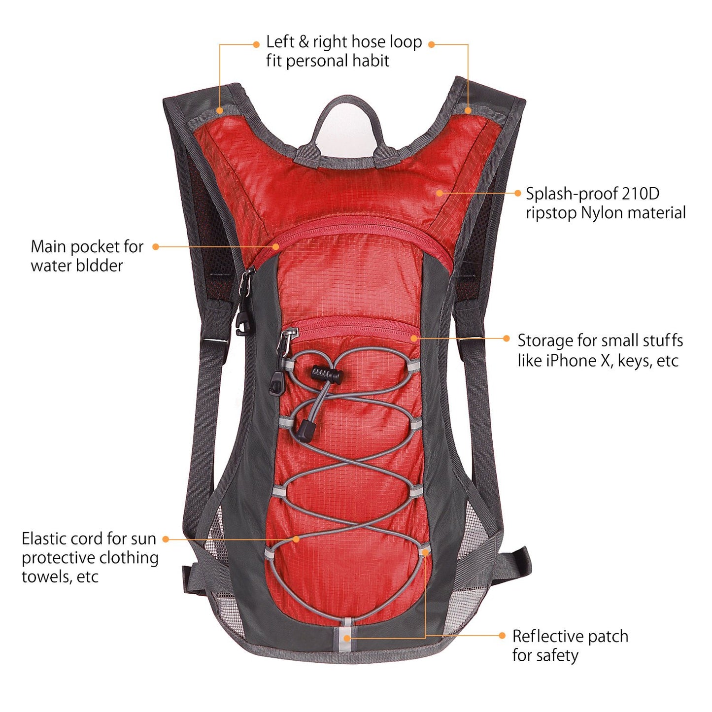 Hydration Pack with 70 oz 2L Water Bladder