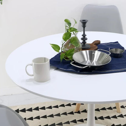 Small Round Table Modern White Simple Nordic Round Table Home Balcony Bedroom Bedside Tea Coffee Table Chair Set