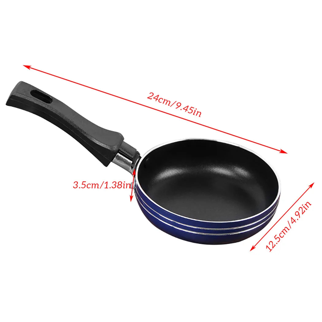 Mini Frying Pan Non-Stick Thickened Stainless Steel Frypan Pot Fried Eggs Saucepan Random Color Kitchen Cookware 12cm/14cm/16cm