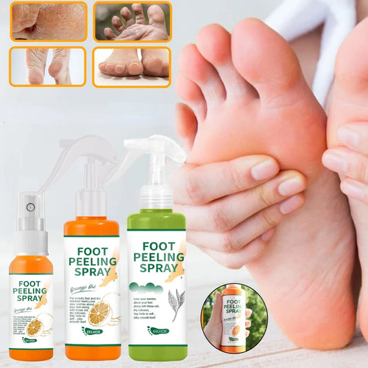 Foot Peeling Spray Natural Orange Essence Pedicure Hands Dead Skin Exfoliator Mask Whiten Baby Foot Care Tool Cosmetics