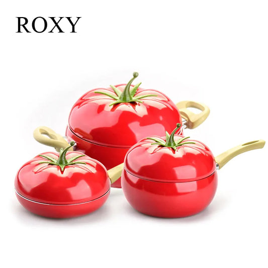 Fruit Style Non-stick Aluminum Skillet Frying Pan Soup Milk Cooking Kitchen Cookware Pot Suitable Gas and Induction Cooker