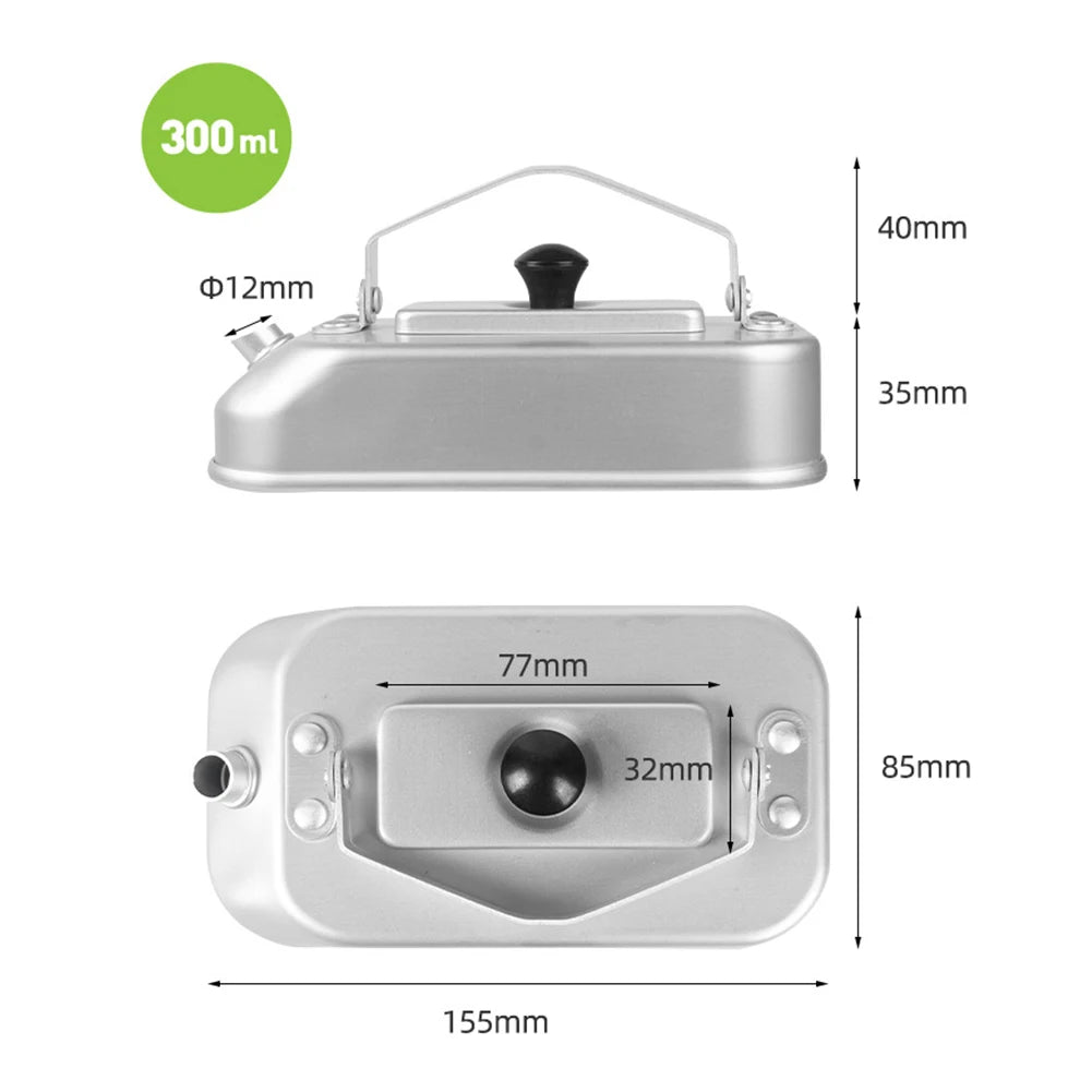 Camping Tea Kettle Aluminum Alloy Portable Fast Heating Teapot with Handle Outdoor Cookware for Travel Backpacking 0.3L