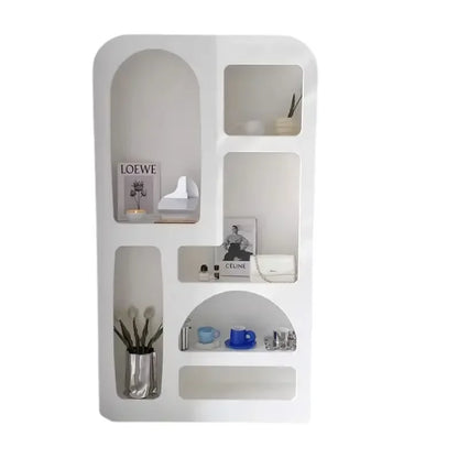 Plastic White Book Shelf Organizer Unique Items Minimalist Creative Corner Shelf Storage Library Furniture