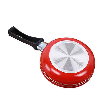 Mini Frying Pan Non-Stick Thickened Stainless Steel Frypan Pot Fried Eggs Saucepan Random Color Kitchen Cookware 12cm/14cm/16cm