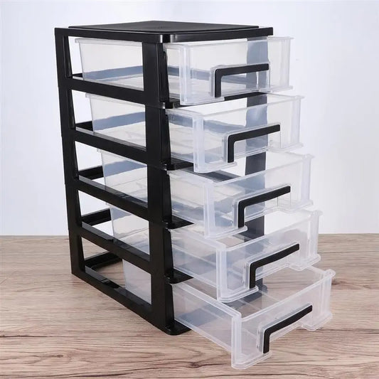 Layer Storage Cabinet Plastic Drawer Type Closet Portable Dustproof Storage Case Organizer Sundries Holder 5/4/3/2