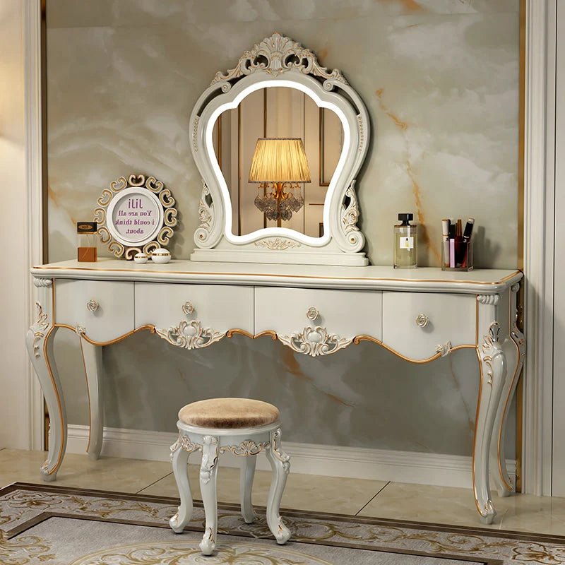 Organizer Bedroom Dressing Table Antique Drawer Nordic Girl Dressing Table Woman Mirrors Bedroom Tocador Furniture Makeup