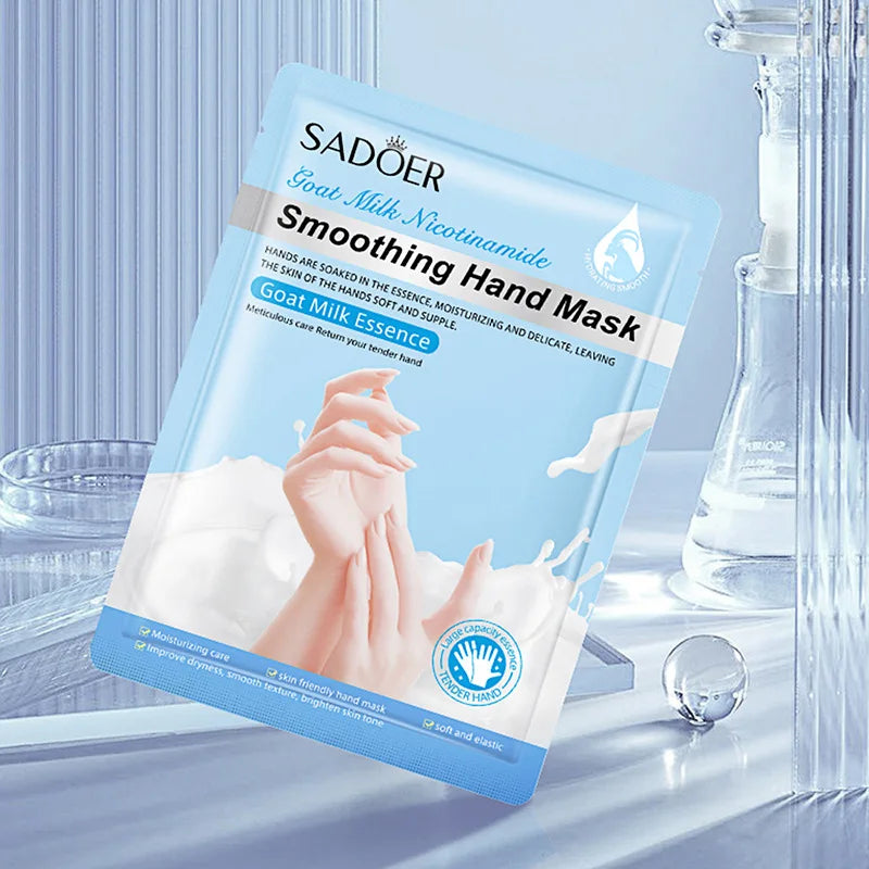 Nicotinamide Repairing Hand Mask Lavender Moisturizing Gloves Masks Treatment Moisture Enhancing Gloves for Dry Cracked Hands