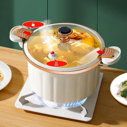 Enamel Micro Pressure Pot Non stick Soup Pot New Multifunctional Stewing and Boiling Pot Double Ear Stewing Pot