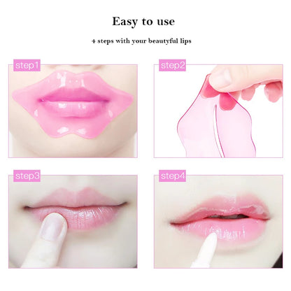 Collagen Nourishing Lip Mask Lip Care Moisture Fruits Essence Anti Aging Wrinkle Labial Gel Patch Lips Pad Patches