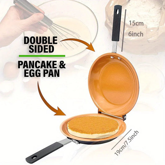 Double Side Frying Pan Green Flip Frying Pan Pancake Maker For Household Kitchen Cookware