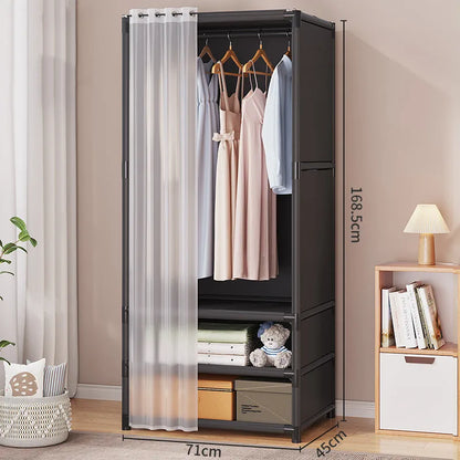 Nordic Dustproof Wardrobe Multi-Layer Household Bedroom with Drawer Clothing Quilt Bag Storage Cabinet Debris Organizer Shelves