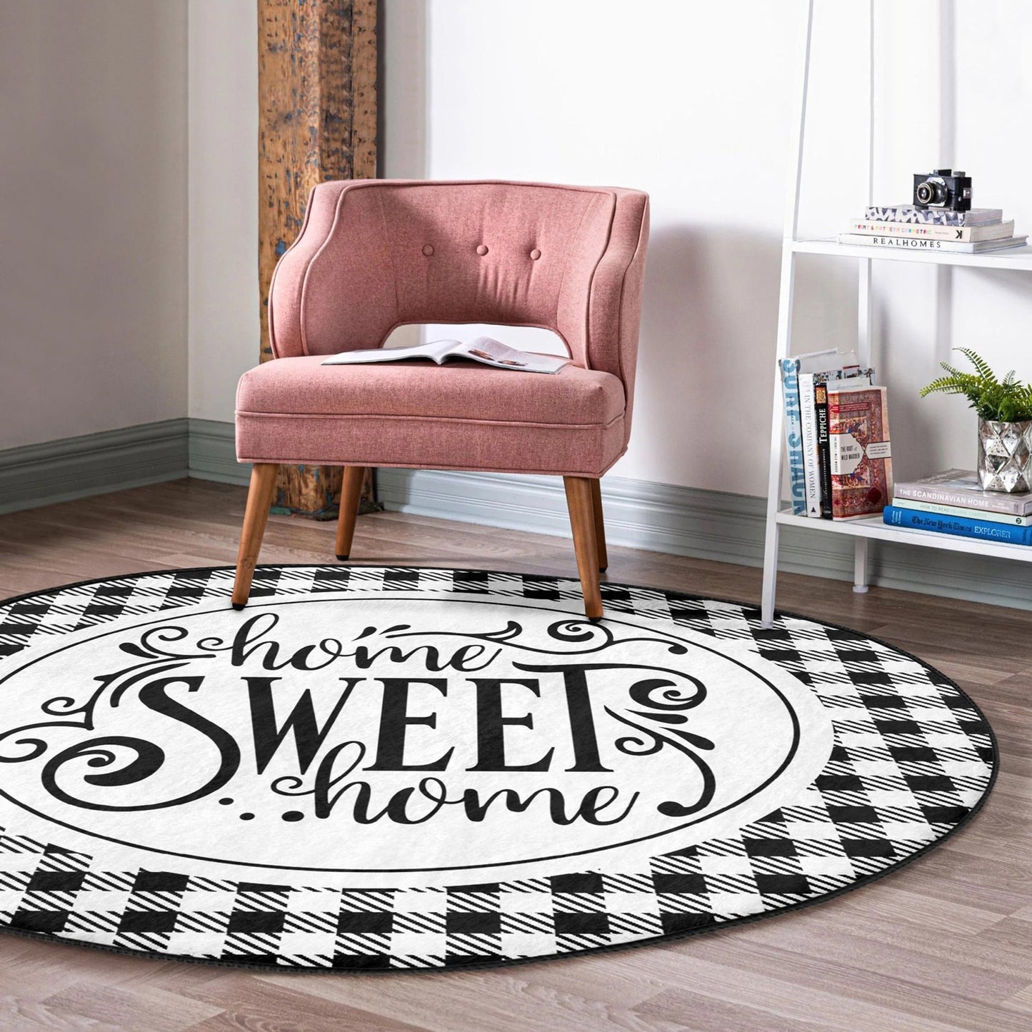 Home Sweet Home Round Rug, Home Decor Area Rug, Home Sweet Home