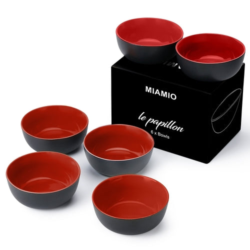 MIAMIO - 6 x 600ml Schüsseln / Schalen Set Le Papillon