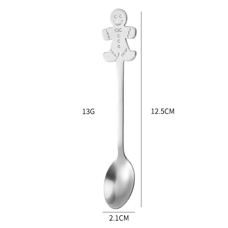 Unique Stainless Steel Christmas Tableware Spoon Gift Set