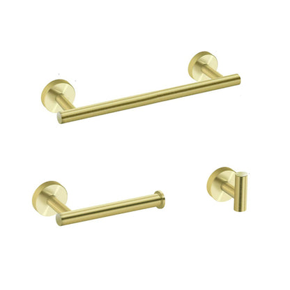 Golden 3 Piece Bathroom Hardware Set