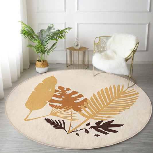 Abstract Round Rug Non Slip Carpet