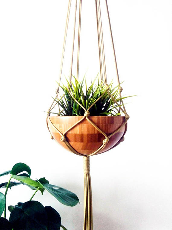 Macrame Plant Hanger, Hanging Planter