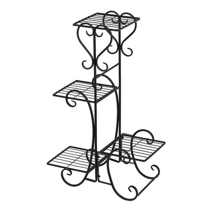 Flower Metal Garden Flower Potted Square Stand Flower Pot Rack 4