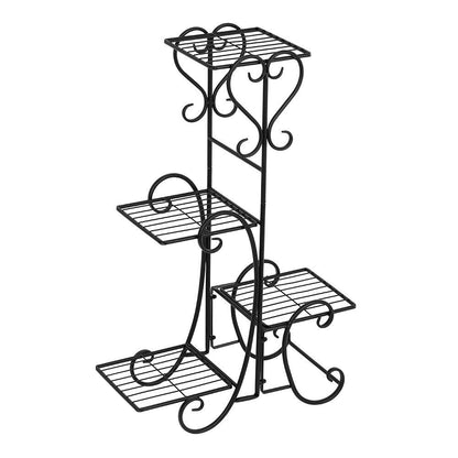 Flower Metal Garden Flower Potted Square Stand Flower Pot Rack 4