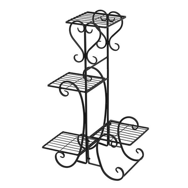 Flower Metal Garden Flower Potted Square Stand Flower Pot Rack 4