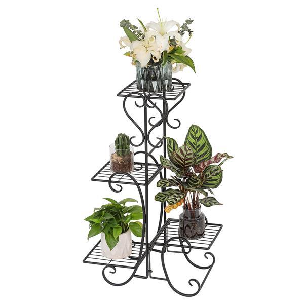 Flower Metal Garden Flower Potted Square Stand Flower Pot Rack 4