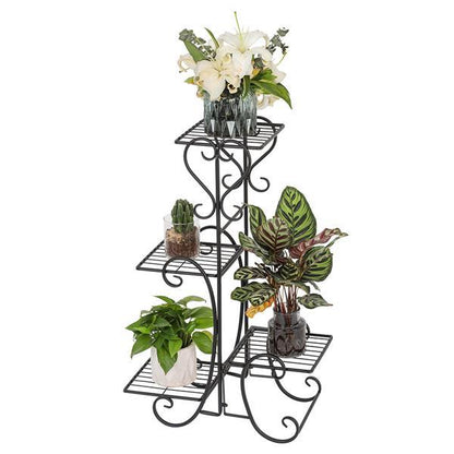 Flower Metal Garden Flower Potted Square Stand Flower Pot Rack 4