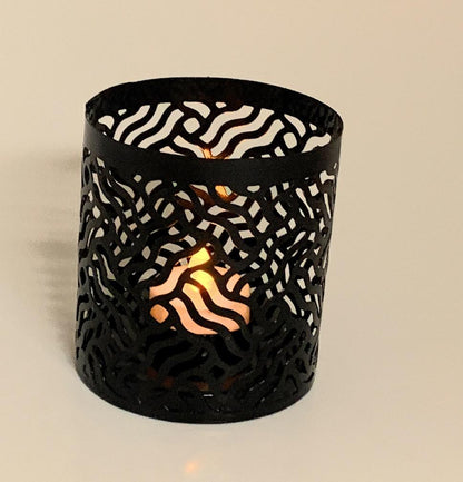 Votive Candle Holders Set of 2 Black