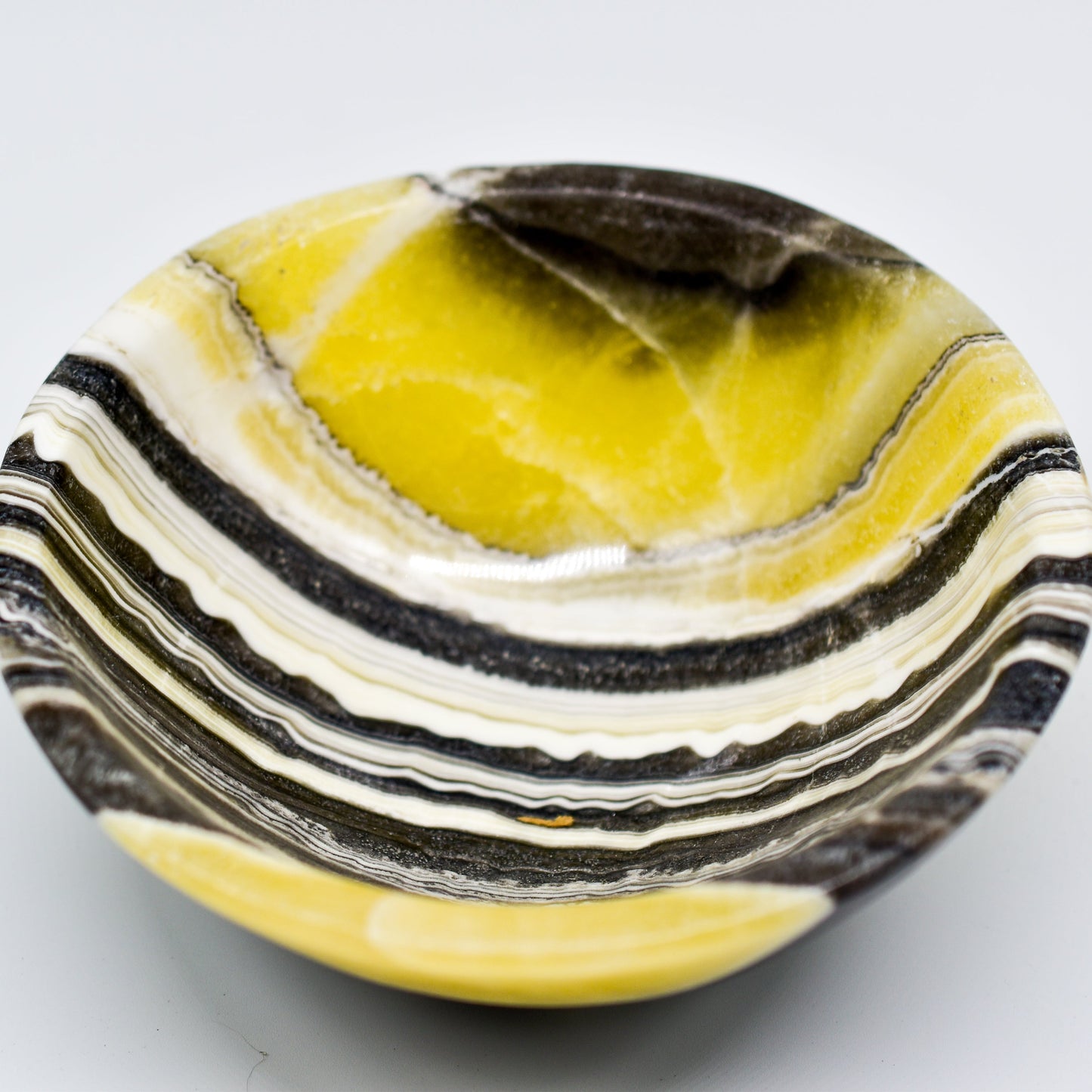 Zebra Onyx Circular Snack Bowls